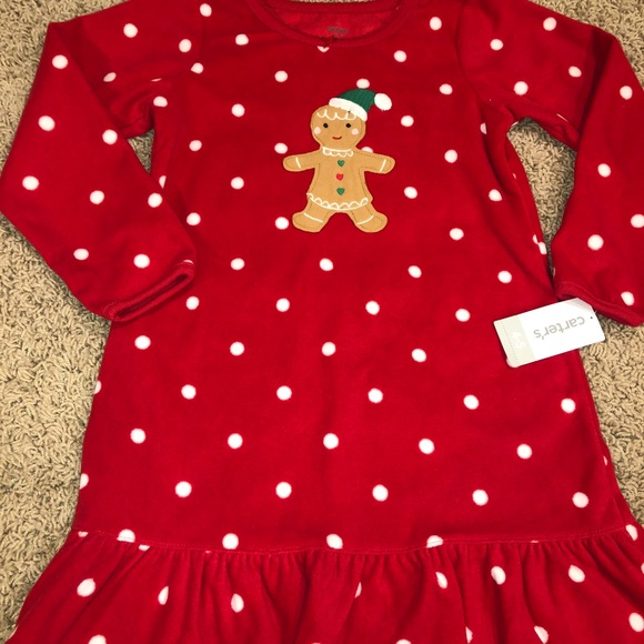 NWT Carter’s Christmas Fleece Sleep Dress Star Wars Yoda Shirts Girls XS 4/5 4T - Picture 2 of 11